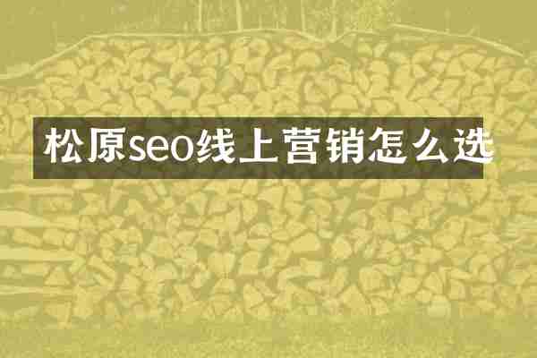 松原seo线上营销怎么选