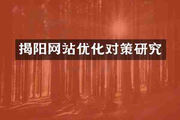 揭阳网站优化对策研究