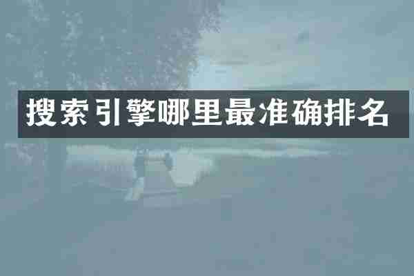 搜索引擎哪里最准确排名