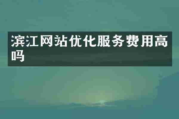滨江网站优化服务费用高吗