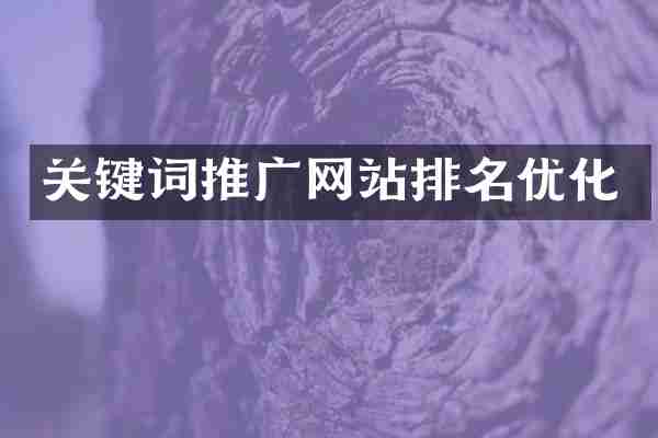 关键词推广网站排名优化