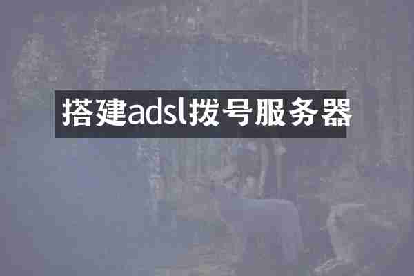 搭建adsl拨号服务器
