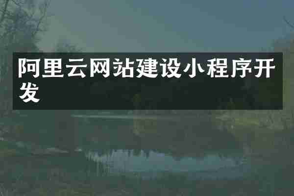 阿里云网站建设小程序开发