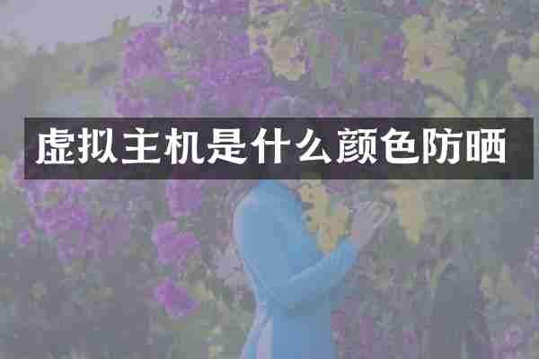 虚拟主机是什么颜色防晒