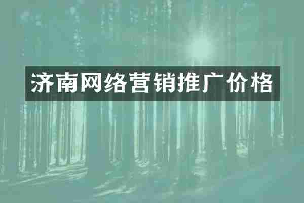 济南网络营销推广价格