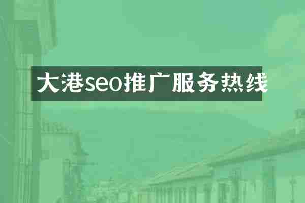 大港seo推广服务热线