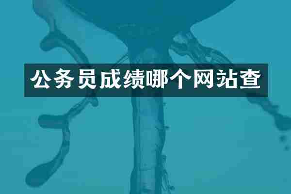公务员成绩哪个网站查
