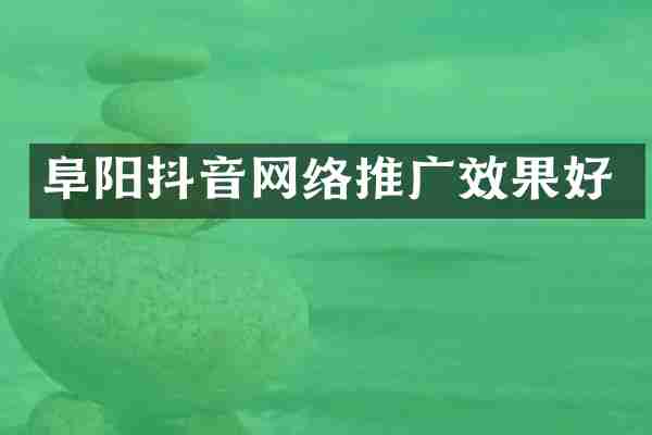阜阳抖音网络推广效果好
