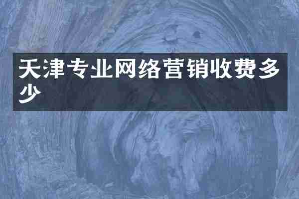 天津专业网络营销收费多少