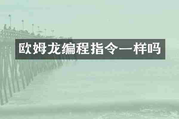 欧姆龙编程指令一样吗