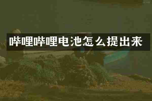 哔哩哔哩电池怎么提出来