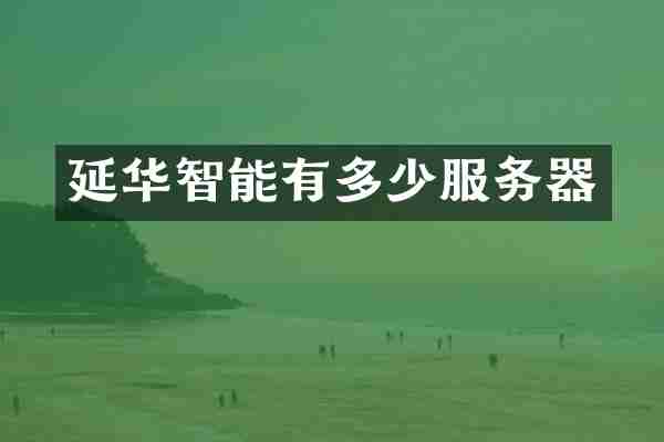 延华智能有多少服务器