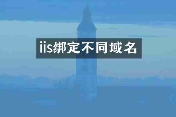 iis绑定不同域名