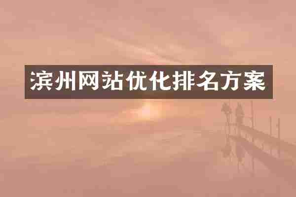 滨州网站优化排名方案