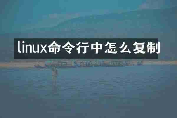 linux命令行中怎么复制