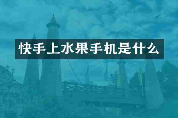 快手上水果手机是什么