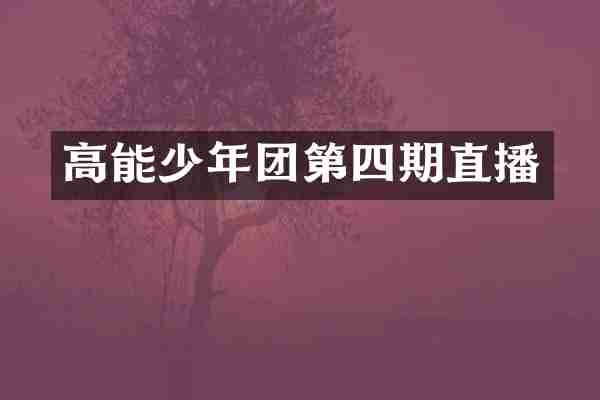 高能少年团第四期直播