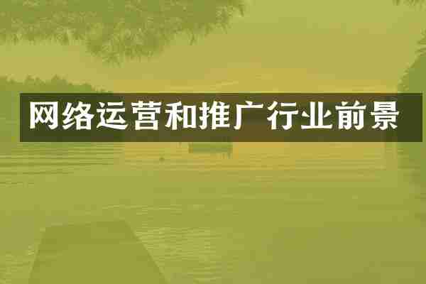 网络运营和推广行业前景