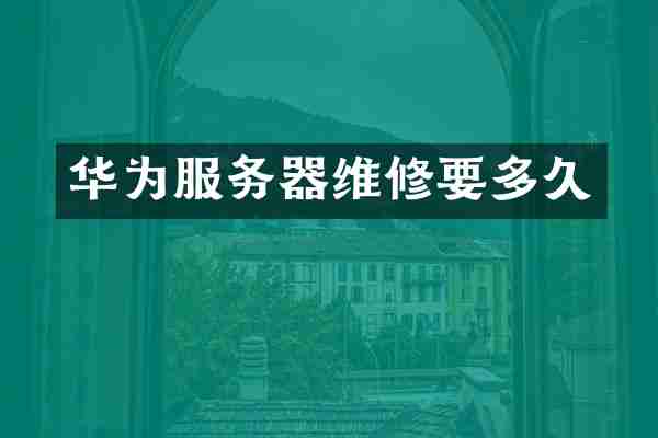 华为服务器维修要多久