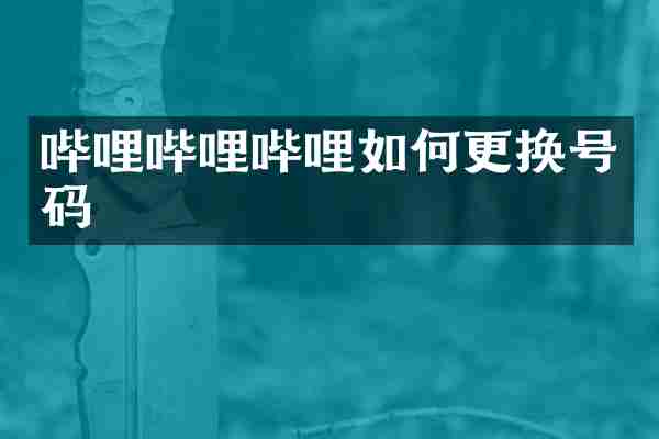 哔哩哔哩哔哩如何更换号码