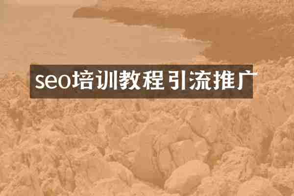 seo培训教程引流推广