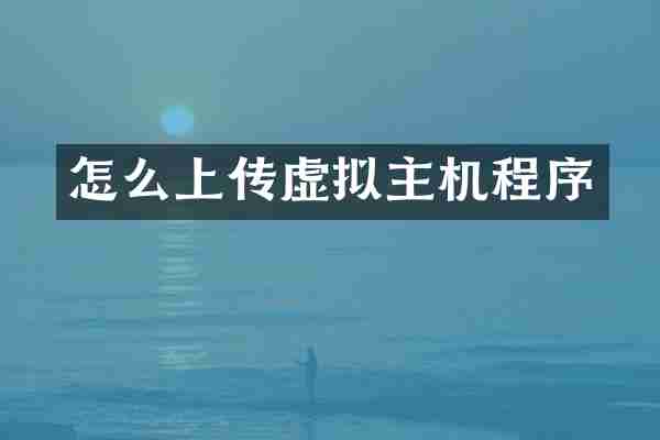 怎么上传虚拟主机程序