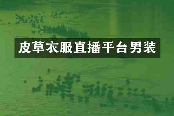 皮草衣服直播平台男装