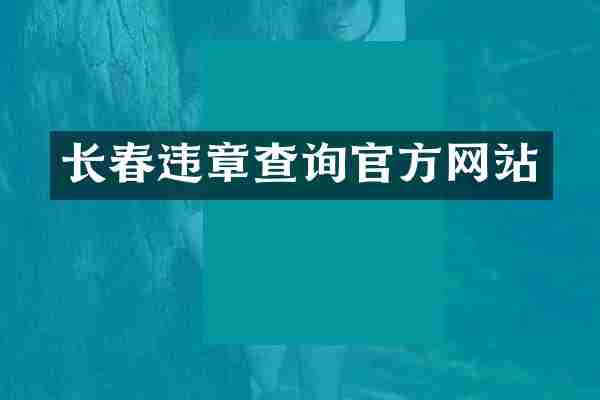 长春违章查询官方网站