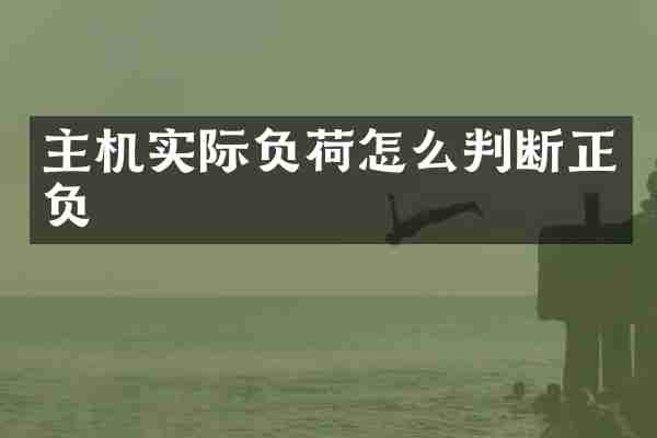 主机实际负荷怎么判断正负