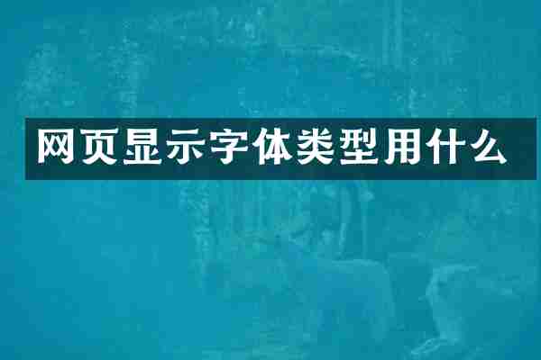 网页显示字体类型用什么