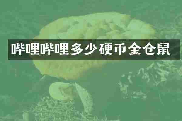 哔哩哔哩多少硬币金仓鼠
