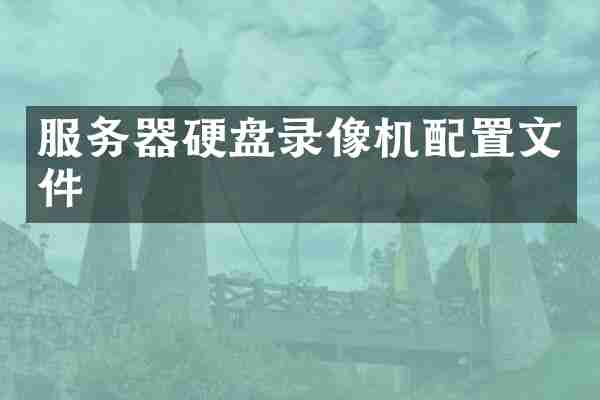 服务器硬盘录像机配置文件