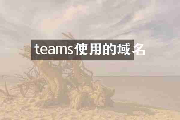 teams使用的域名