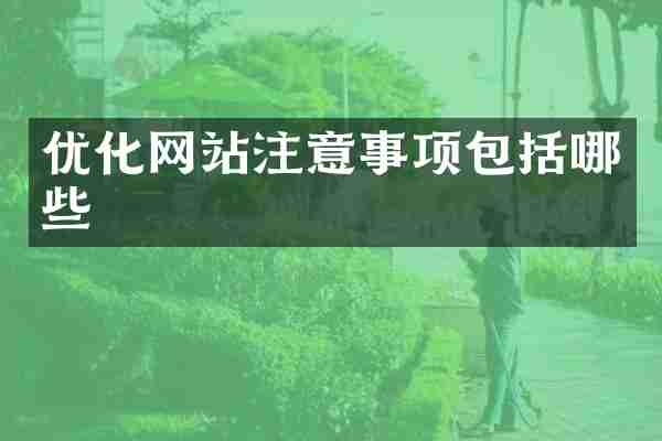 优化网站注意事项包括哪些