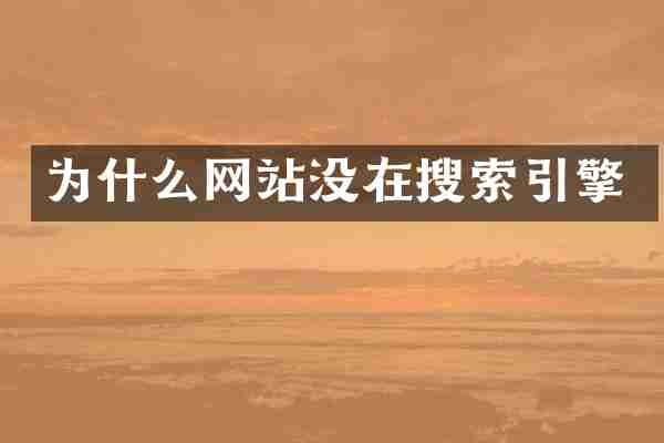 为什么网站没在搜索引擎