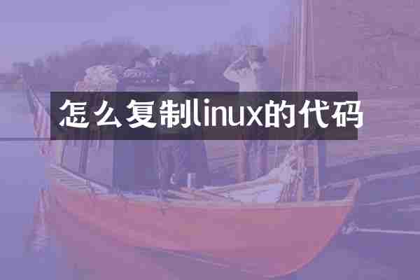 怎么复制linux的代码