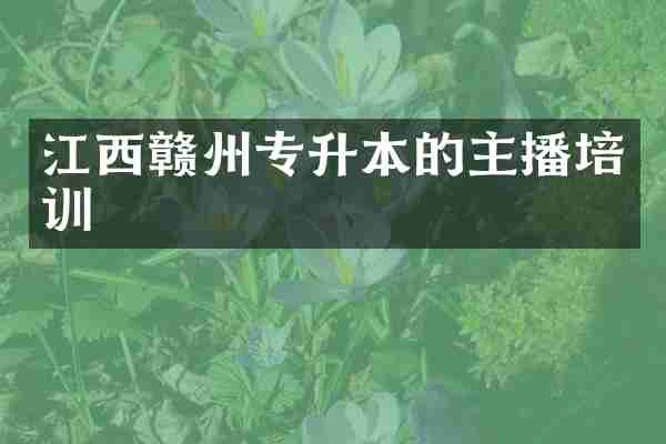 江西赣州专升本的主播培训
