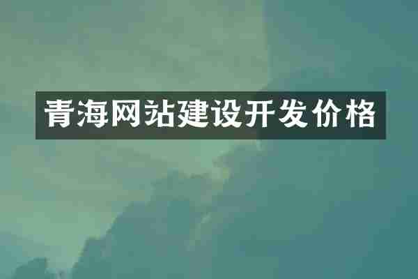 青海网站建设开发价格