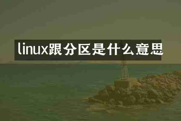 linux跟分区是什么意思