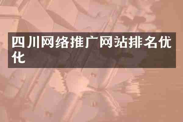 四川网络推广网站排名优化