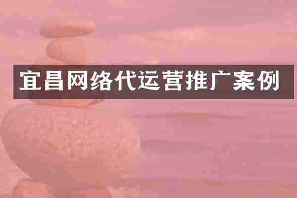宜昌网络代运营推广案例