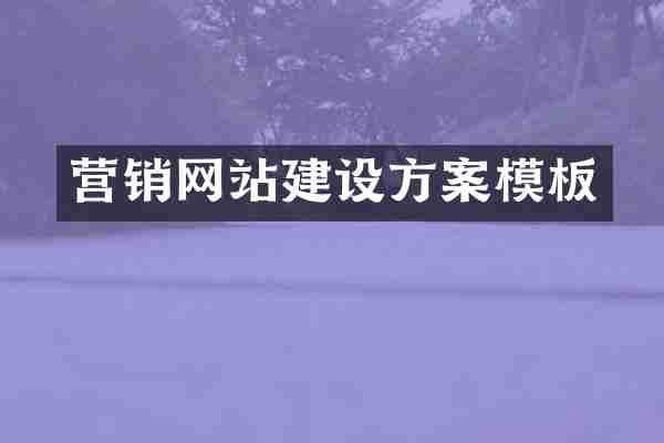 营销网站建设方案模板
