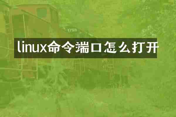 linux命令端口怎么打开