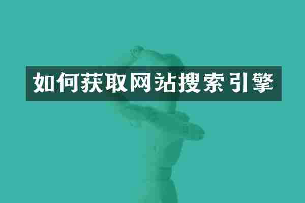 如何获取网站搜索引擎
