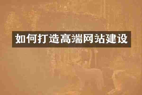 如何打造高端网站建设