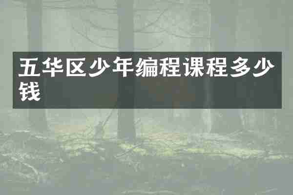 五华区少年编程课程多少钱