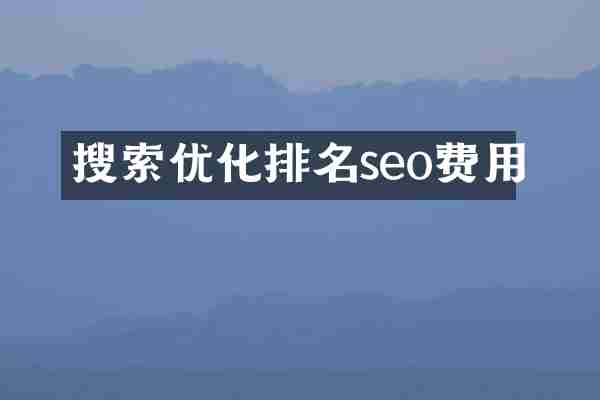 搜索优化排名seo费用
