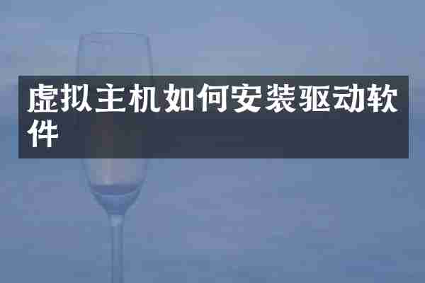 虚拟主机如何安装驱动软件