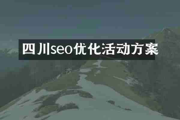 四川seo优化活动方案