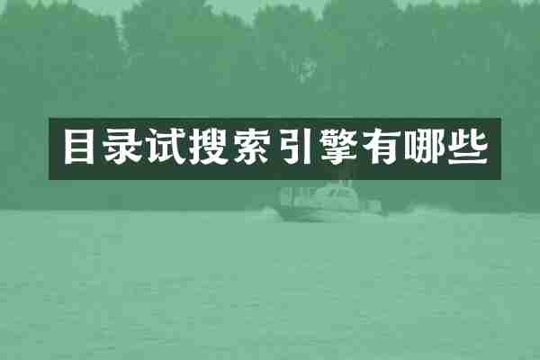 目录试搜索引擎有哪些
